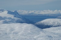 Vy över Rombacksfjorden . Riksgränsen 27 april 2009. Foto: Andreas Bengtsson 