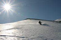 Vårsnö på Kåtotjåkka. Heliski Riksgränsen 16 maj 2009. Foto: Andreas Bengtsson